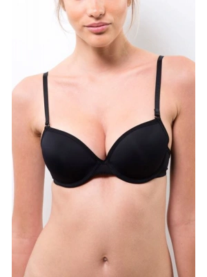 Kadın Siyah 6010 Balenli Desteksiz Micro Sütyen