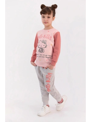 Lisanslı Pudra Kız Çocuk Eşofman Takımı