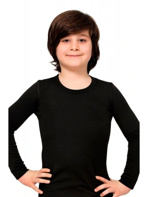 Erkek Çocuk Siyah Uzun Kollu Termal Fanila İçlik 371