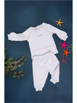 %100 Pamuk Erkek Bebek Çıtçıtlı Belden Lastikli Ikili Takım 302392