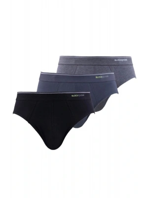 Erkek Slip 3lü Paket Tender Cotton 9672 - Siyah Antra Melanj Antrasit