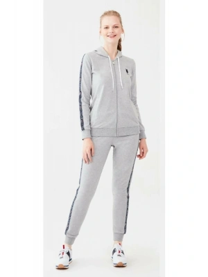 U.s Polo Assn 16611 Kadın Kapşonlu Femuarlı Eşofman Takımı - Gri