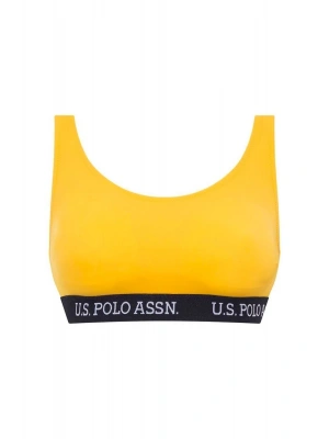 Kadın Sarı U Yaka Bralet Bikini Üst