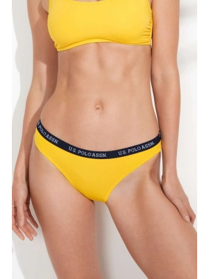 Kadın Sarı Kalın Kenarlı Lastikli Bikini Alt