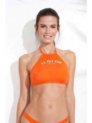 Kadın Turuncu Halter Bikini Üstü