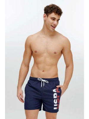 Erkek Lacivert Orta Boy Deniz Şortu 22004