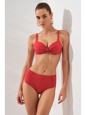 Boş Kaplı Yüksek Bel Yeni Sezontoparlayıcı Bikini Takımı