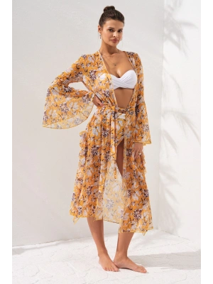 Belden Bağlamalı Elbise Pareo Bloom 231804-d