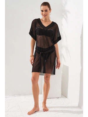 V Tunik Pareo Siyah 231806