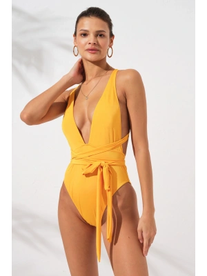 Kadın Camila Belden Çapraz Bağlamalı Sarı Mayokini 2c3t1n6o04