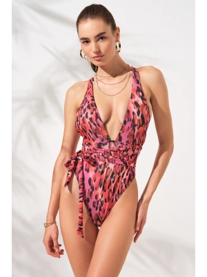 Camila Belden Çapraz Bağlamalı Mayokini Blush 231604-d