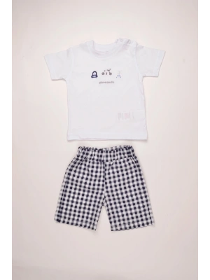 %100 Pamuk Erkek Çocuk Yazlık Şortlu Takım 303533