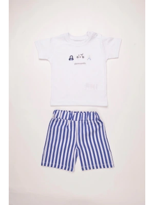 %100 Pamuk Erkek Çocuk Yazlık Şortlu Takım 303533