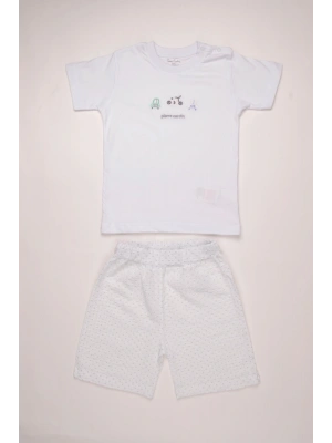 %100 Pamuk Erkek Çocuk Yazlık Şortlu Takım 303533