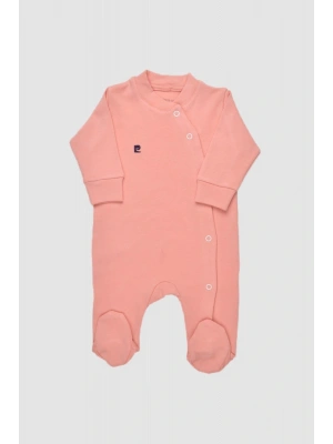 %100 Pamuk Interlok Organik Kız Bebek Tulum