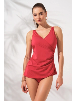Mara Kruvaze Formlu Tankini Takım Kırmızı 231501