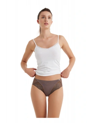 Kadın Modal Elastan Slip 1448 - Kahverengi