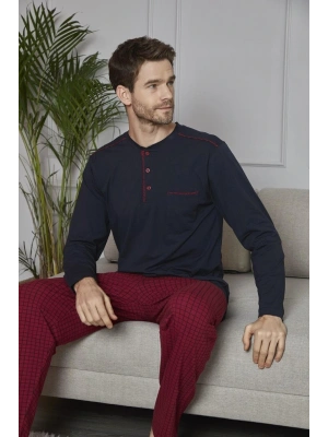 Lacivert Erkek Uzun Kol Pijama Takımı 7123