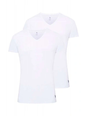 Erkek Beyaz 2 Li V Yaka Atlet 80194