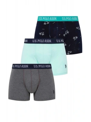 Erkek Lacivert - Mint - Antrasit Melanj 3 Lü Boxer 80446