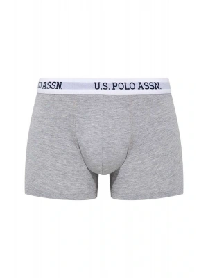 U.S. Polo Assn. 80451 Erkek Gri Melanj Tekli Cepli Boxer