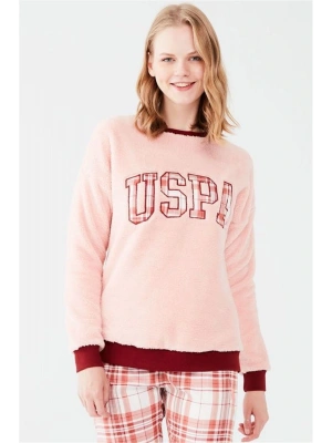 U.s Polo Assn. 16651 Kadın Uzun Kollu Pijama Takımı-somon