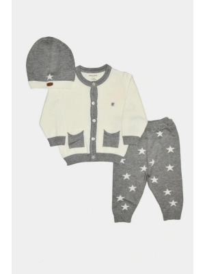 Yıldızlı Triko Bebek & Çocuk 3lü Alt-Üst Takım 303955