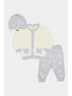 Yıldızlı Triko Bebek & Çocuk 3Lü Alt-Üst Takım 303955