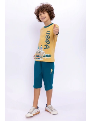 U.s. Polo Assn Zencefil Erkek Çocuk Bisiklet Yaka Kapri Takım