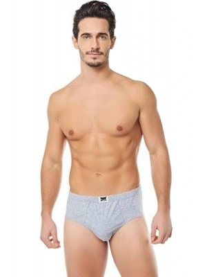 Erkek Gri 3Lü Paket Pamuklu Penye  Külot