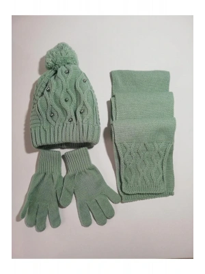 Kız Garson Atkı Bere Eldiven Üçlü Takım K22180-05-143 9-15 Yaş