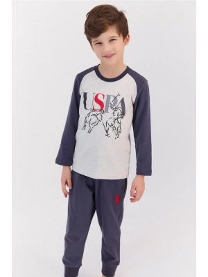 U.s. Polo Assn Bejmelanj Füme Erkek Çocuk Pijama Takımı