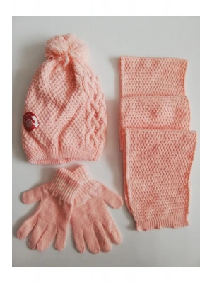 Kız Garson Atkı Bere Eldiven Üçlü Takım K2180-03