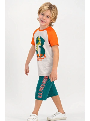 U.s. Polo Assn Lisanslı Taş Bisiklet Yaka Erkek Çocuk Kapri Takım