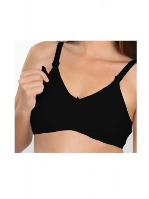 Kadın Siyah Modal Kumaş Emzirme Sütyeni 2236