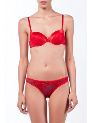 Kadın Kırmızı Desteksiz Sütyen Takım 4070