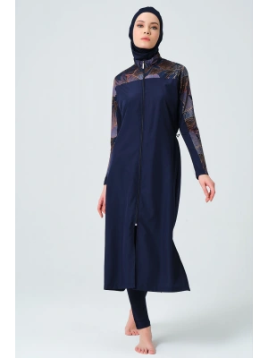 Yakut Tam Kapalı Tesettür Mayo 23512-23 Lacivert