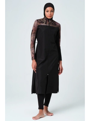 Yakut Tam Kapalı Tesettür Mayo 23512-23 Siyah