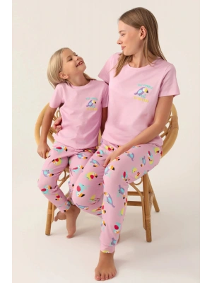 Callım Mor Kadın Kısa Kol Pijama Takımı