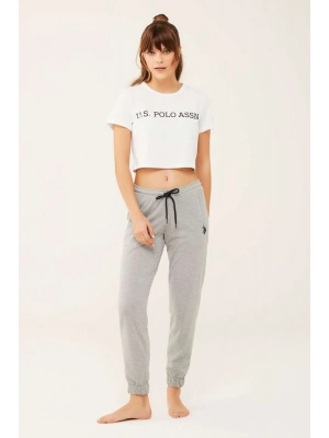 Kadın Pamuklu Lastikli Paça Gri Melanj Pijama Altı