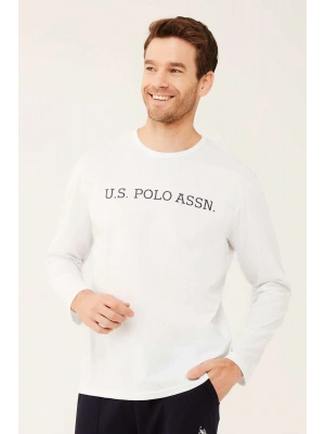 Erkek Beyaz Uzun Kollu T-shirt 18467