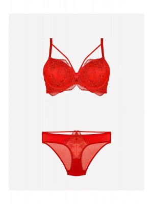 Destekli Danteli Büstiyer Takım Set 4485