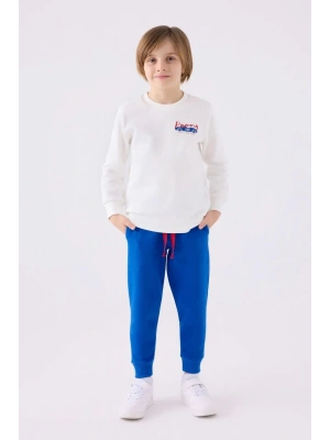 Erkek Çocuk Krem Eşofman Takımı Pamuklu