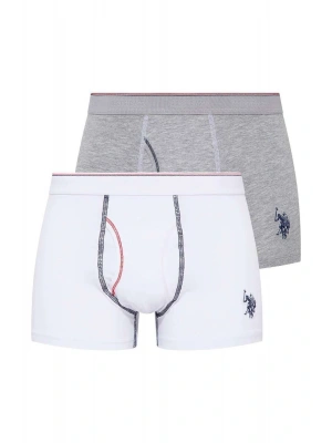 U.s Polo Assn. 80093 Erkek 2 Li Boxer-beyaz&grimelanj