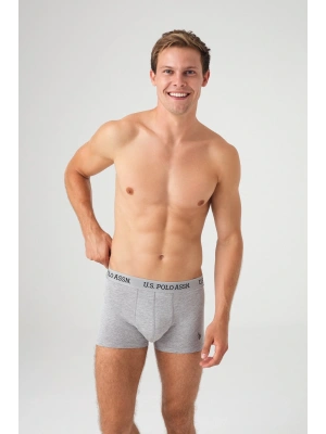 Erkek Gri Melanj - Siyah 2 Li Boxer