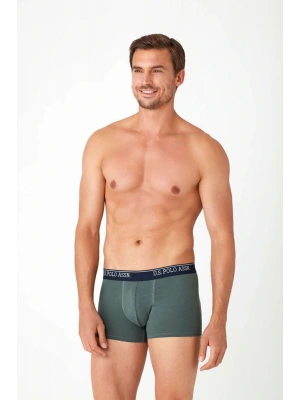 Erkek Likralı Pamuklu Haki Tekli Boxer