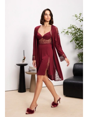 Penye Altılı Gelin Çeyiz Seti - 5000 Bordo