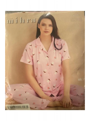 MİHRA  MİLAN DÜĞMELİ  DES.PİJAMA TAKIM50501