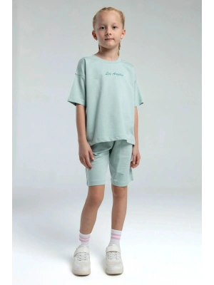 Kız Çocuk Yeşil Bermuda Takım