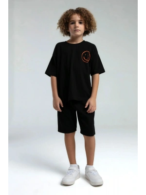 Erkek Çocuk Siyah Bermuda Takım